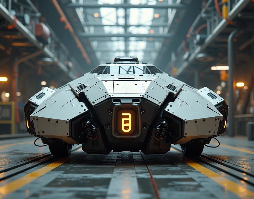 robot, Drop Pod, On the ground, Assembly plant,