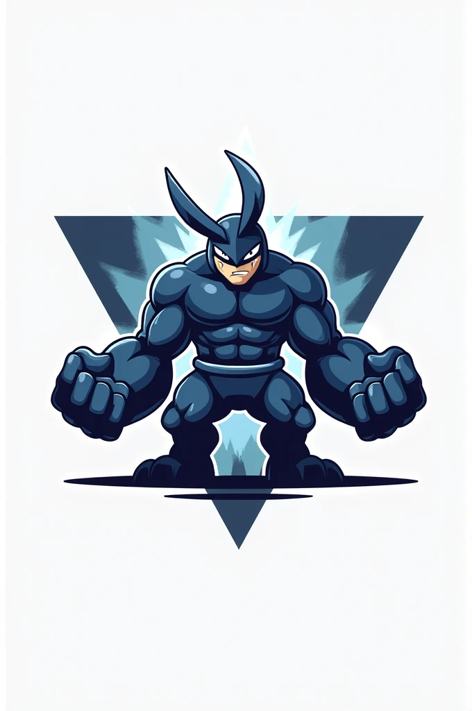 Logo of a supplement company about machamp the pokemon 