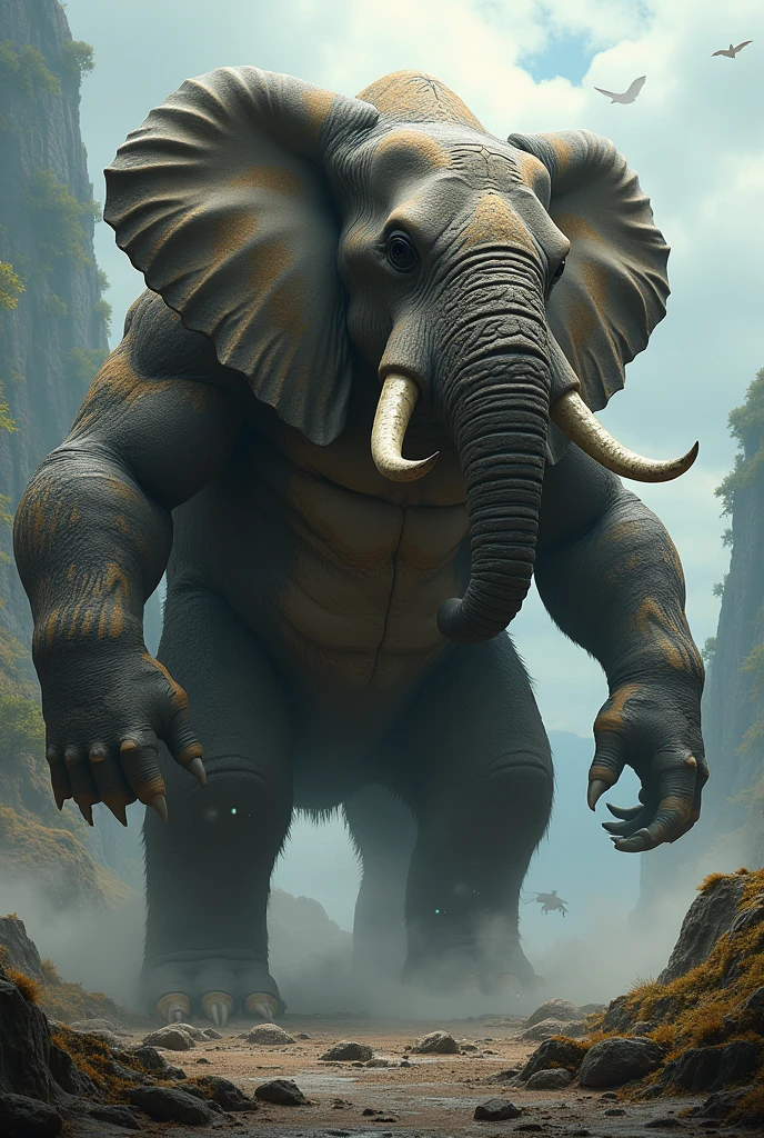 Bear and elephant hybrid monster 
