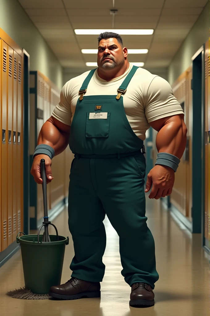 masterpiece,Highest quality,Fat man carrying a weight on his shoulder,Hugging a man,Wear military uniform，shoulder to shoulder,(blush),(sweating,vapor:1.2),The old man is carrying someone,(Fat Faced Man,Man wearing shorts,Grin),locker room,Hearts fly