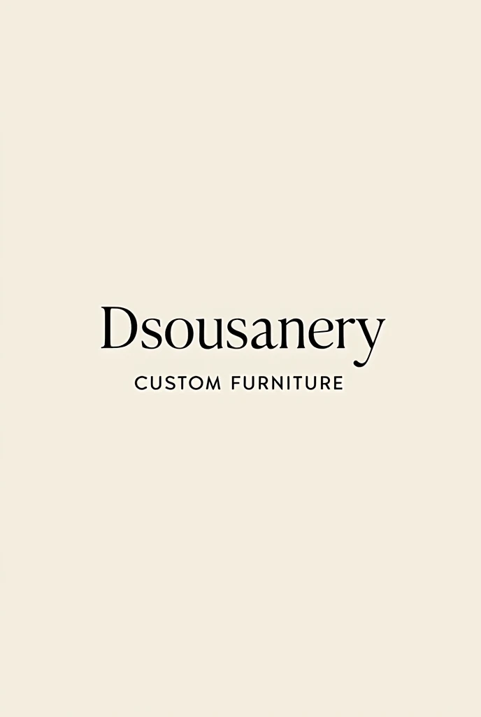 Create a logo "Dsousanery Custom Furniture "  write in capital letters in Brazilian Portuguese 