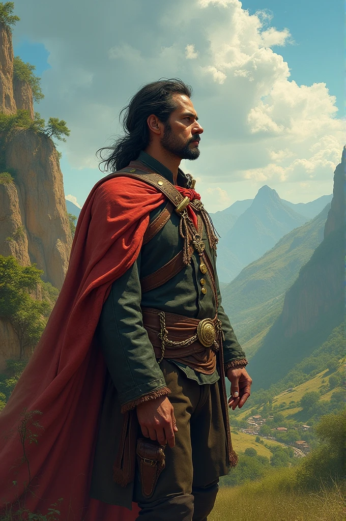 The liberator Don Jose de San Martir dreaming of Peru, which has very strong inhabitants.