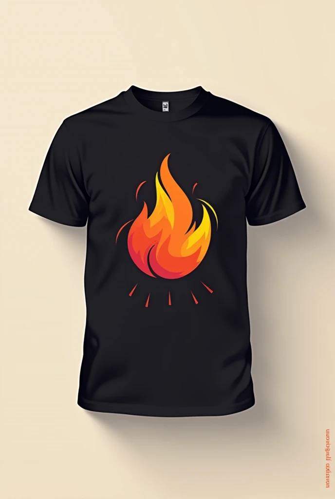 Make me a minimalist yet aesthetic team shirt design for school sports week the theme is Avatar fire elements