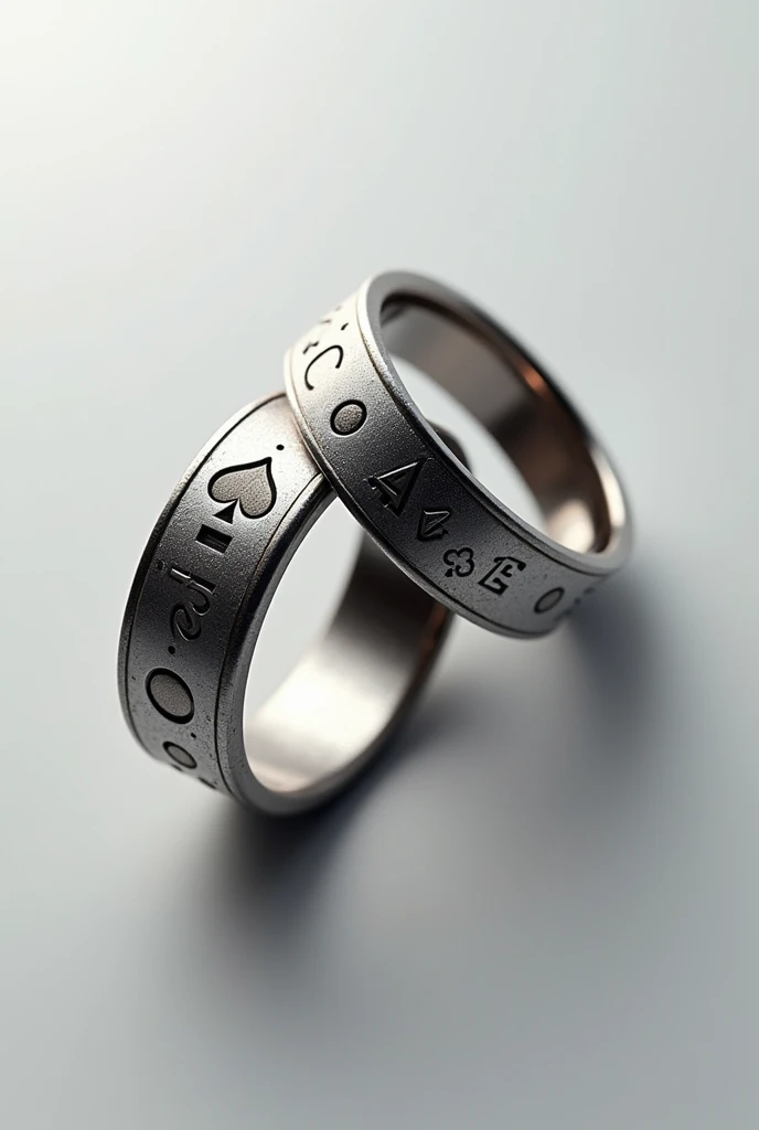 Create a 2 Rings image with the use of Ace of spade and club