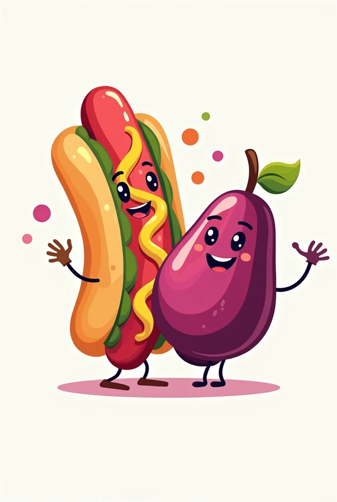 Hot dog and açaí logo design