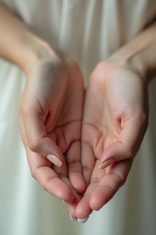 Beautiful hands、nail、Back of hand、Spread your hands