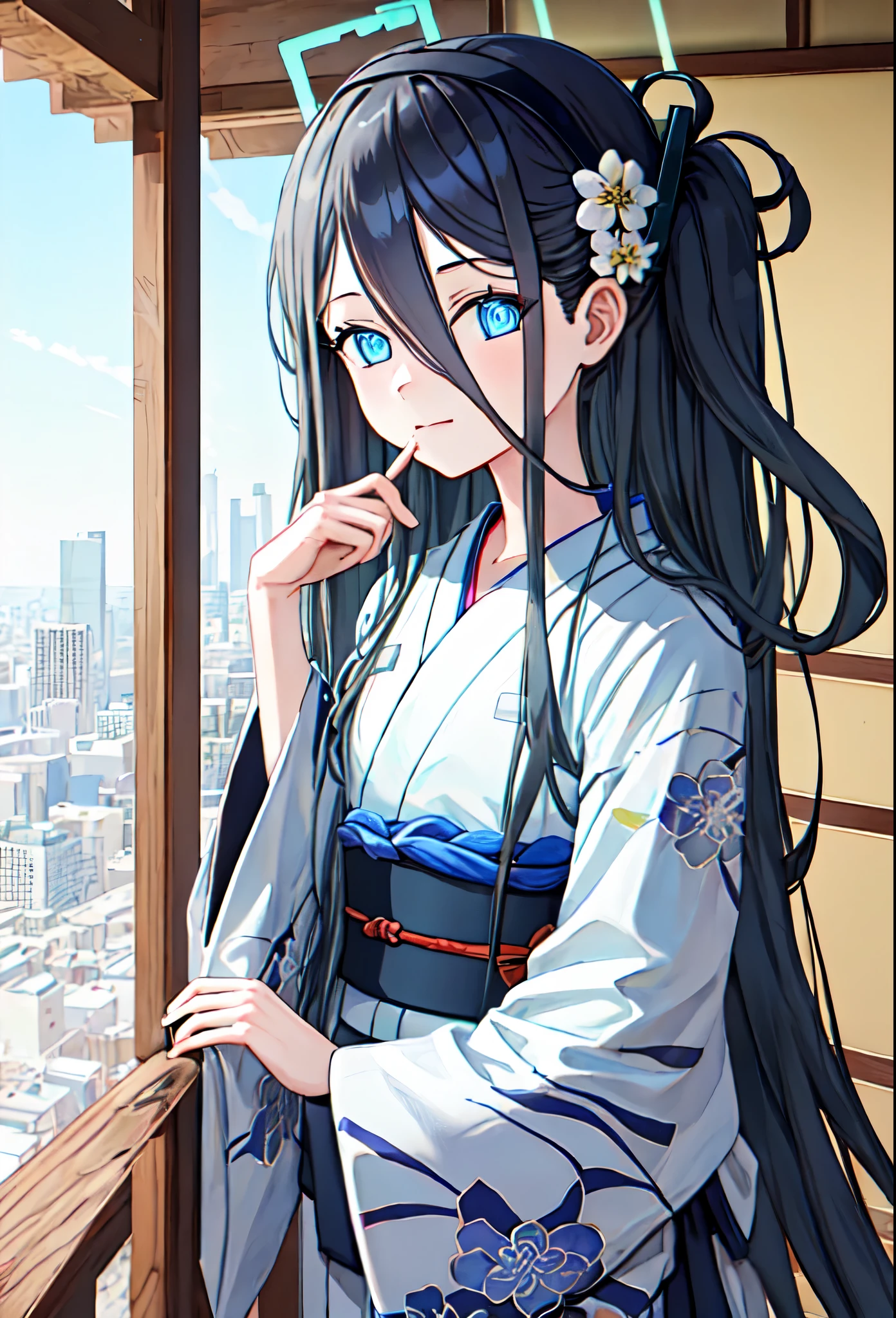 best quality, masterpiece, highres, solo, {arisu_bluearchive:0.90}, {yukata:1.30}, {kimono:1.15}