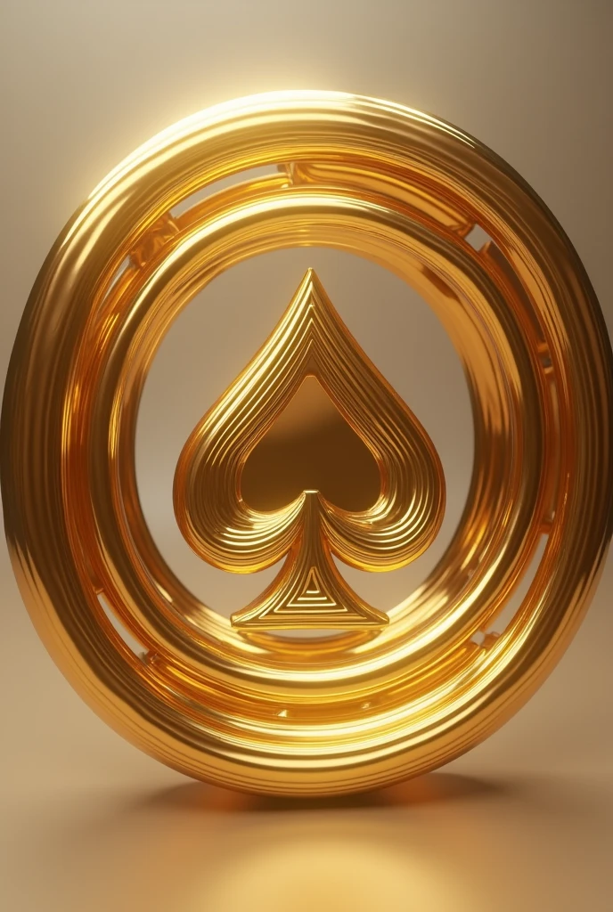 Create a golden colour Rings image with the use of Ace of spade and club