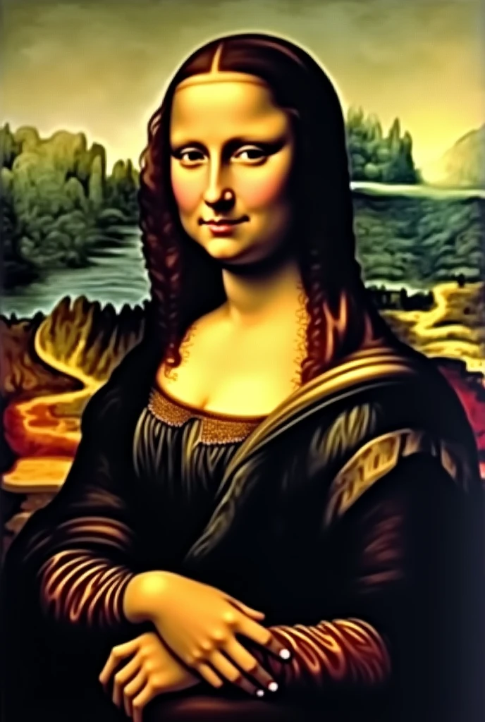 Mona Lisa with a man's face