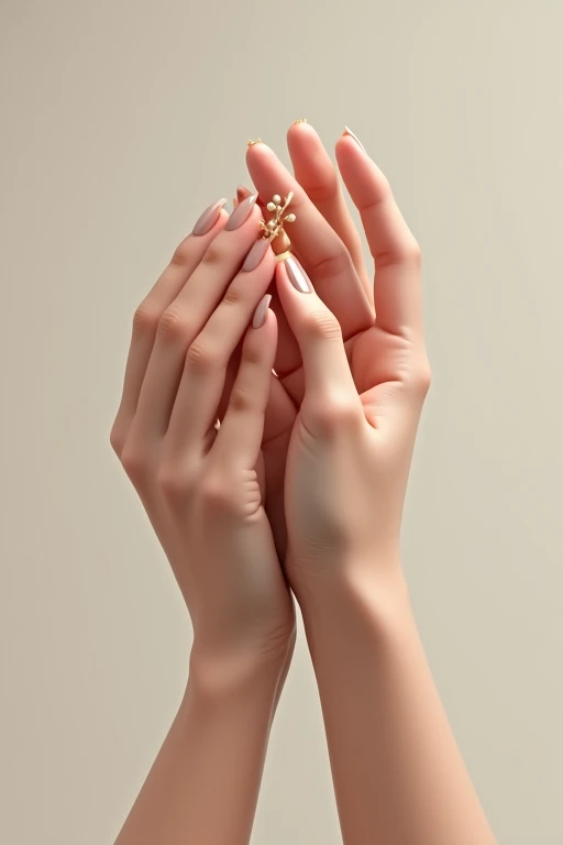 Beautiful hands、nail、Back of hand、Holding hands