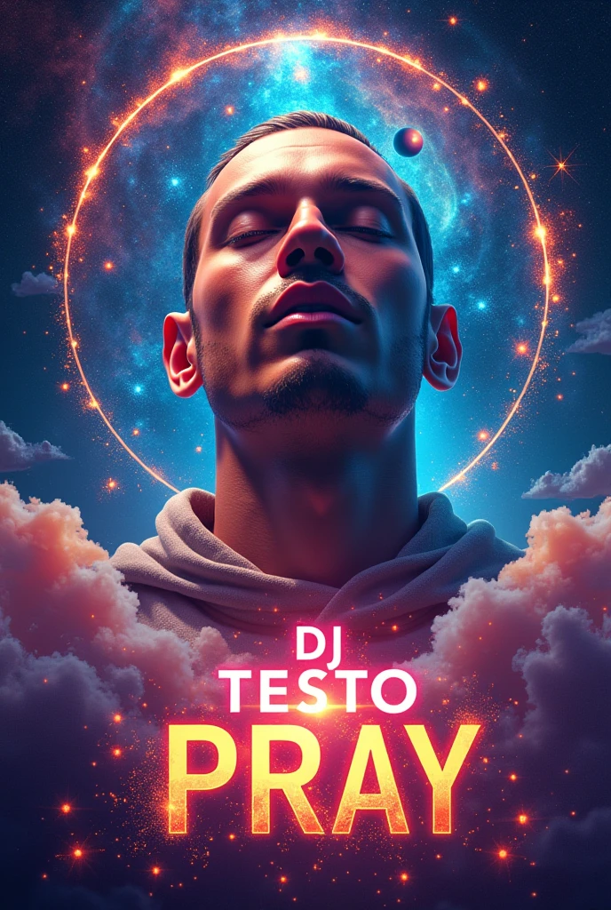 Banner style astroworld for a dj written in the image: dj tiesto pray
