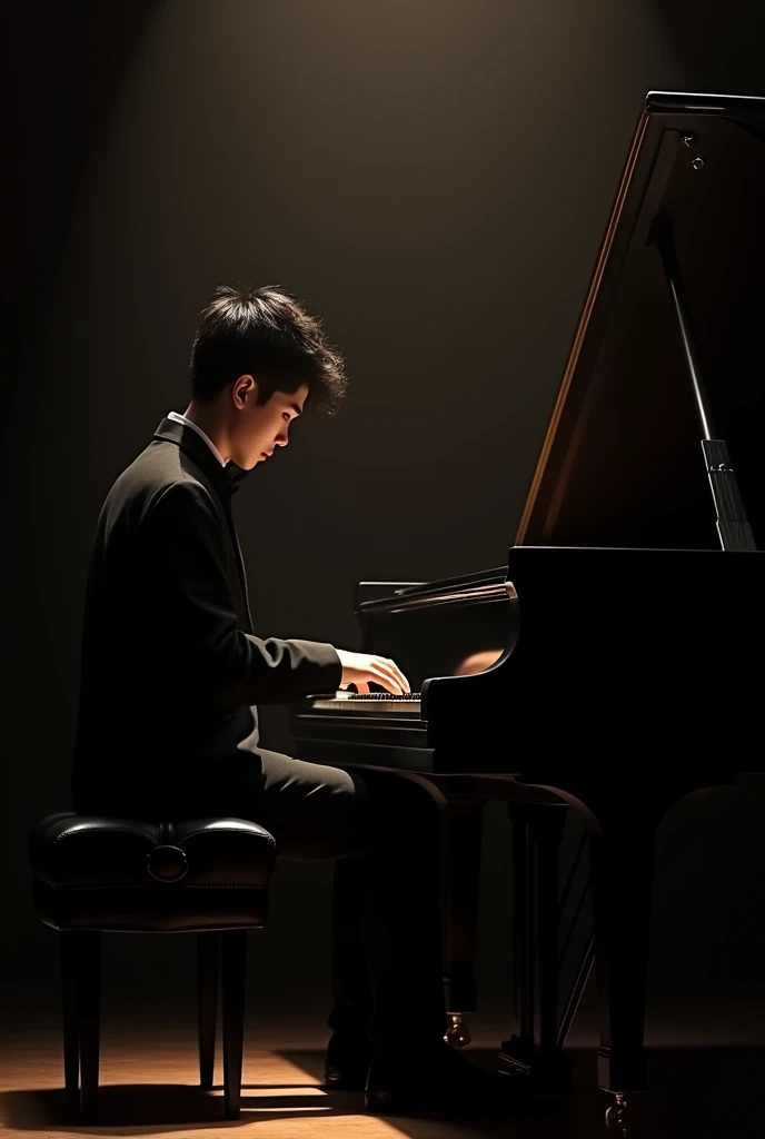 Piano、One man playing

