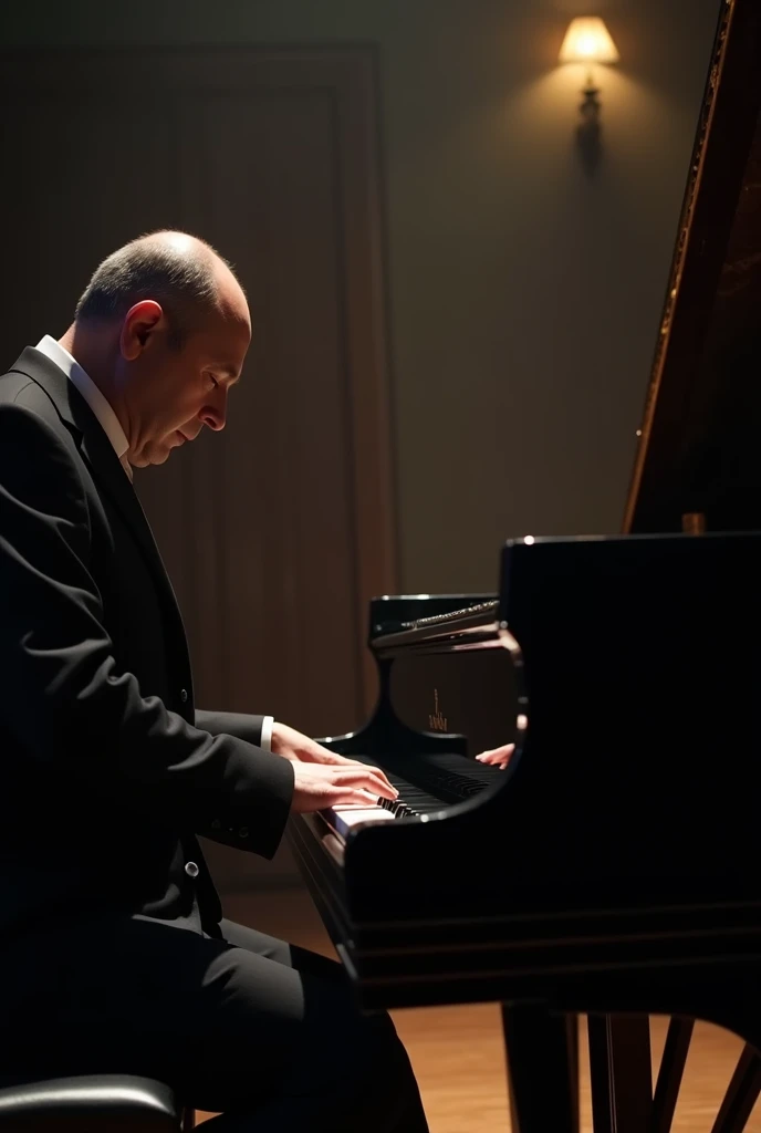 Piano、One man playing