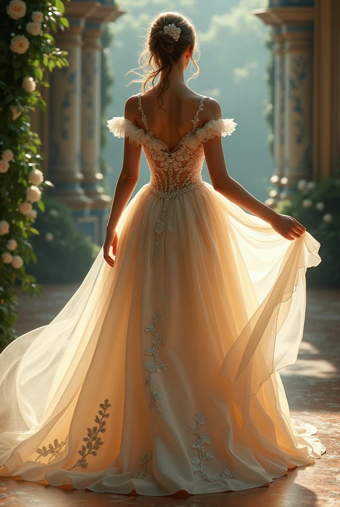 Cinderella dress from the movie for 15 years wide from the movie 