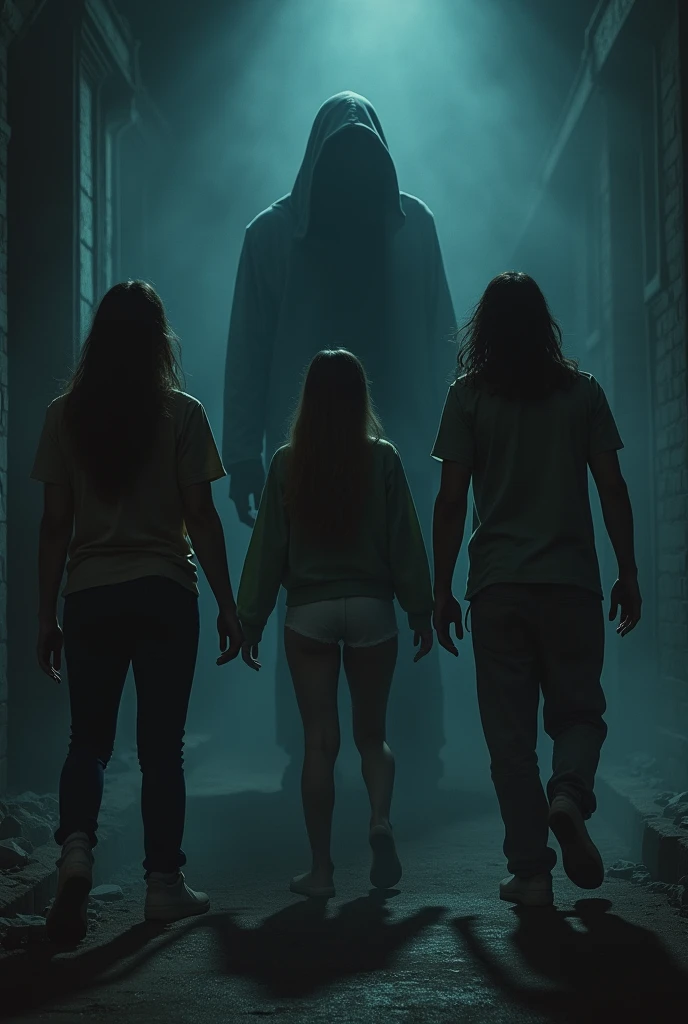 (Best Quality)), ((masterpiece)), (detailed),Strange events begin to occur, and one of the friends has a terrifying encounter with a shadowy figure.