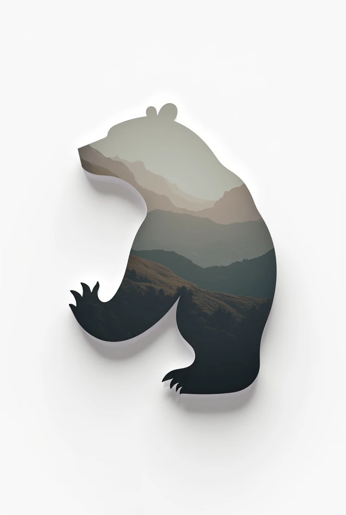 Generate a transparent bear logo shape