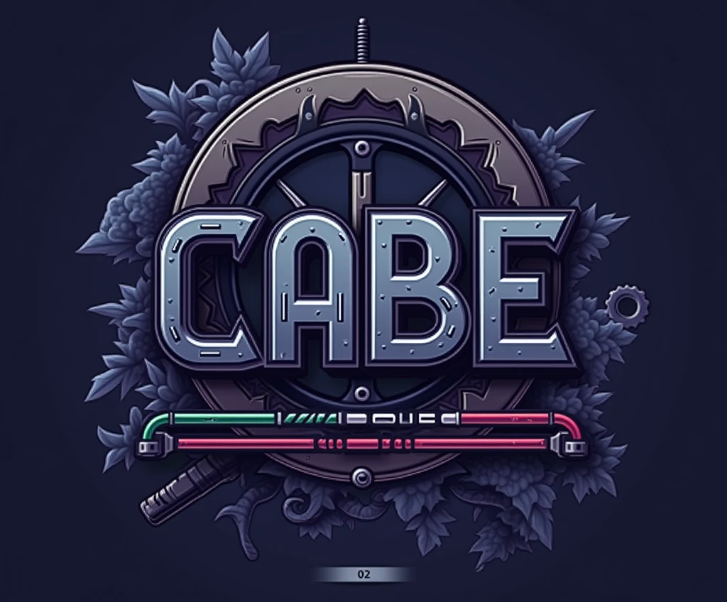 Using the reference image, In the middle write CABE with the same letter design as the reference image but thicker, Make it as similar as possible to the reference image., Use military symbols related to tactical safety, police and military with three slightly thick lines next to each other green, white and red the three below the letters