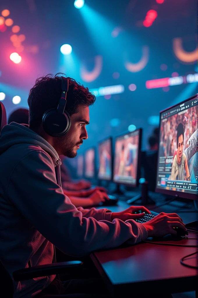Create a video game player, winning against his opponent by 7 to 1 and the opponent crying