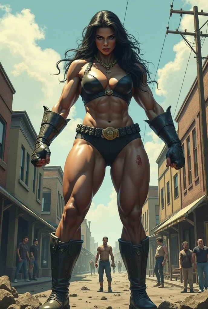 Horny super strong giantess slays sexy ladies、Anime Girl、Huge breasts、Full