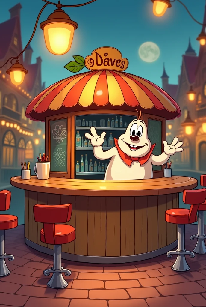 Make a counter bar. Make it in Disney cartoon style.