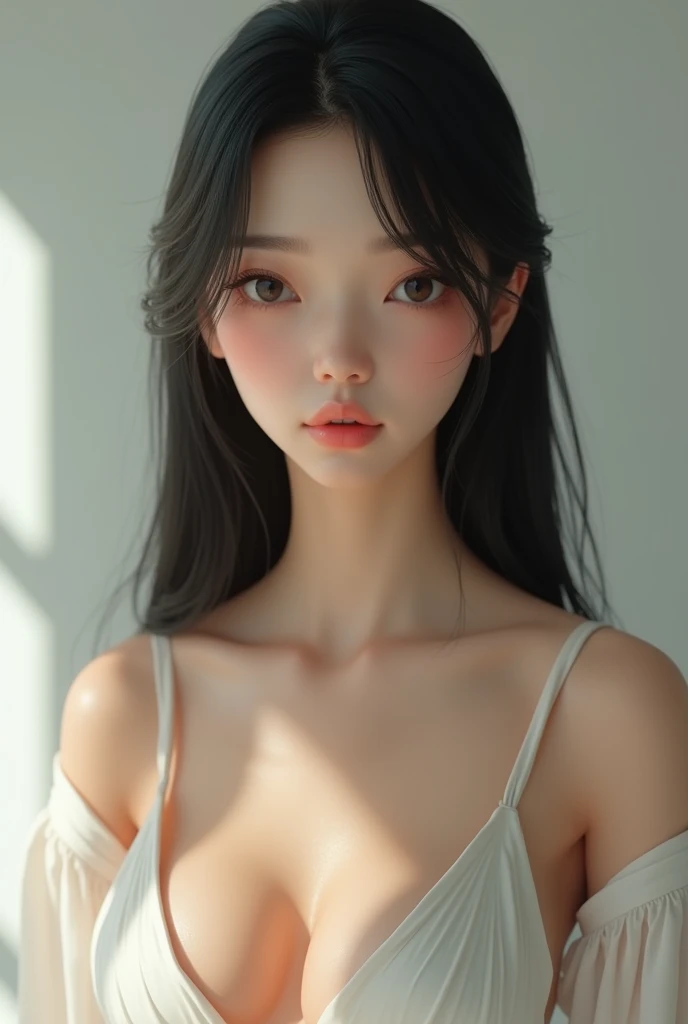 I want to create an AI girlfriend that I desire.She is about 2. She has black and straight.Waist long black hair.She is a young oriental woman with a figure that is in line with the golden proportions of the human body, exquisite facial features, and a healthy complexion..