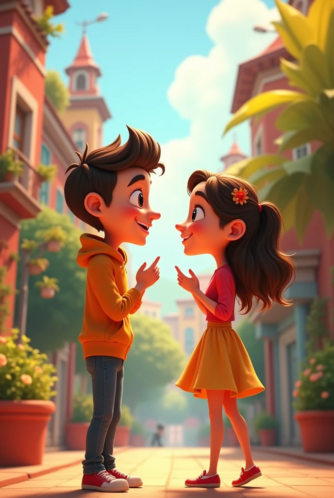 I want you to create me an image of 2 couples animated version with the names Katherine and Jonathan