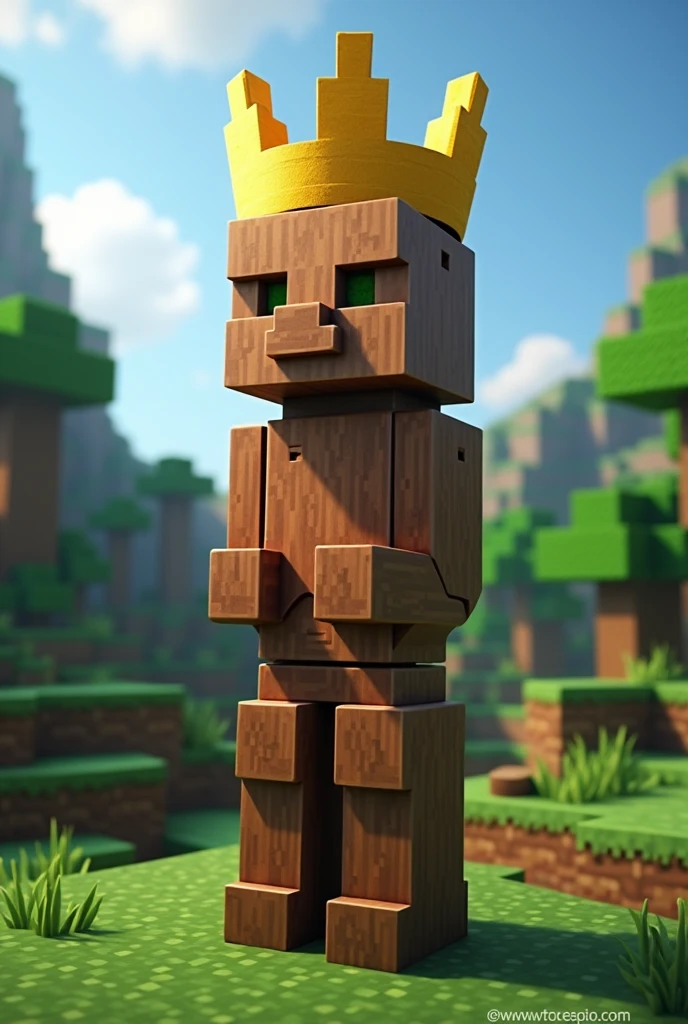 Minecraft totem with crown