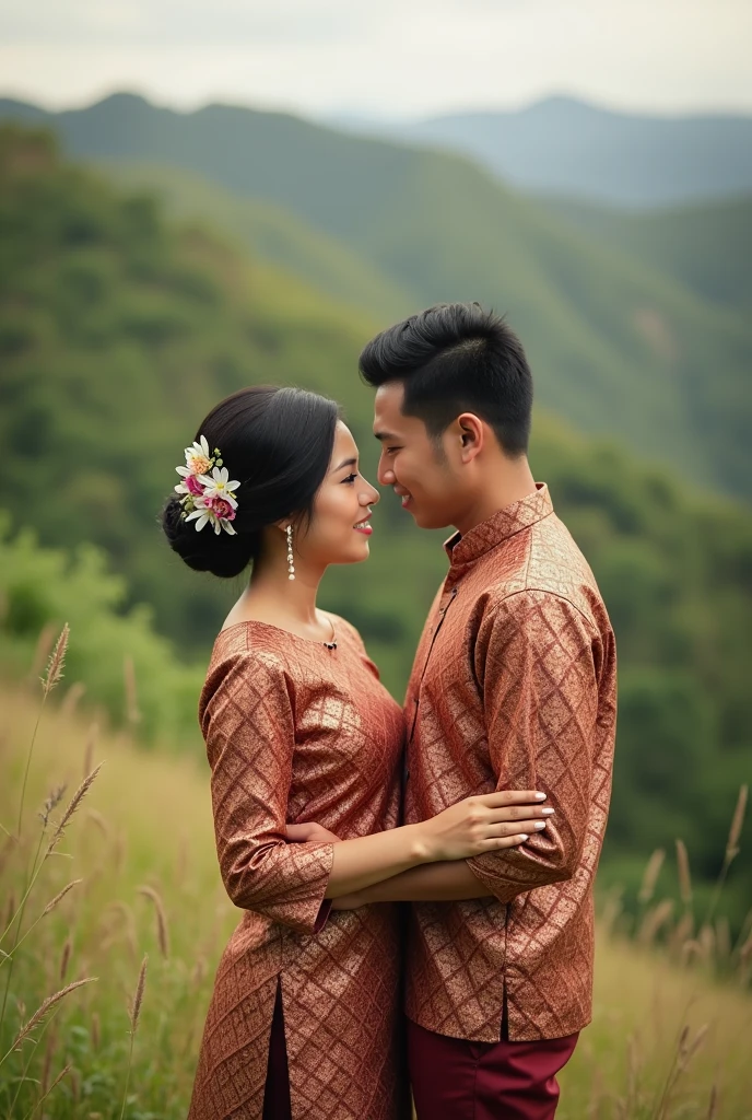 Wedding photos wearing traditional Sundanese clothes