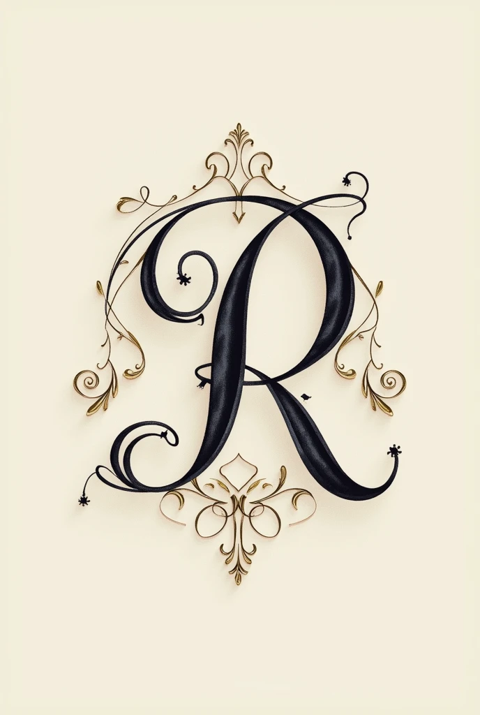 Elegant monogram with the letters "DR"