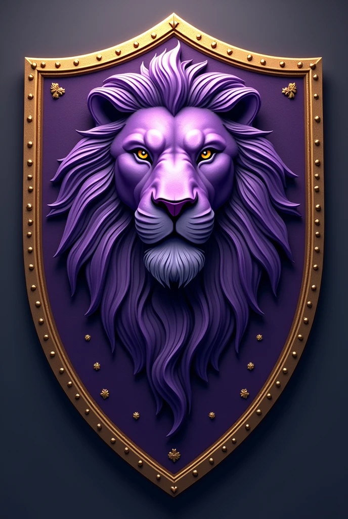 Shield sixth year purple lion Without the whole body