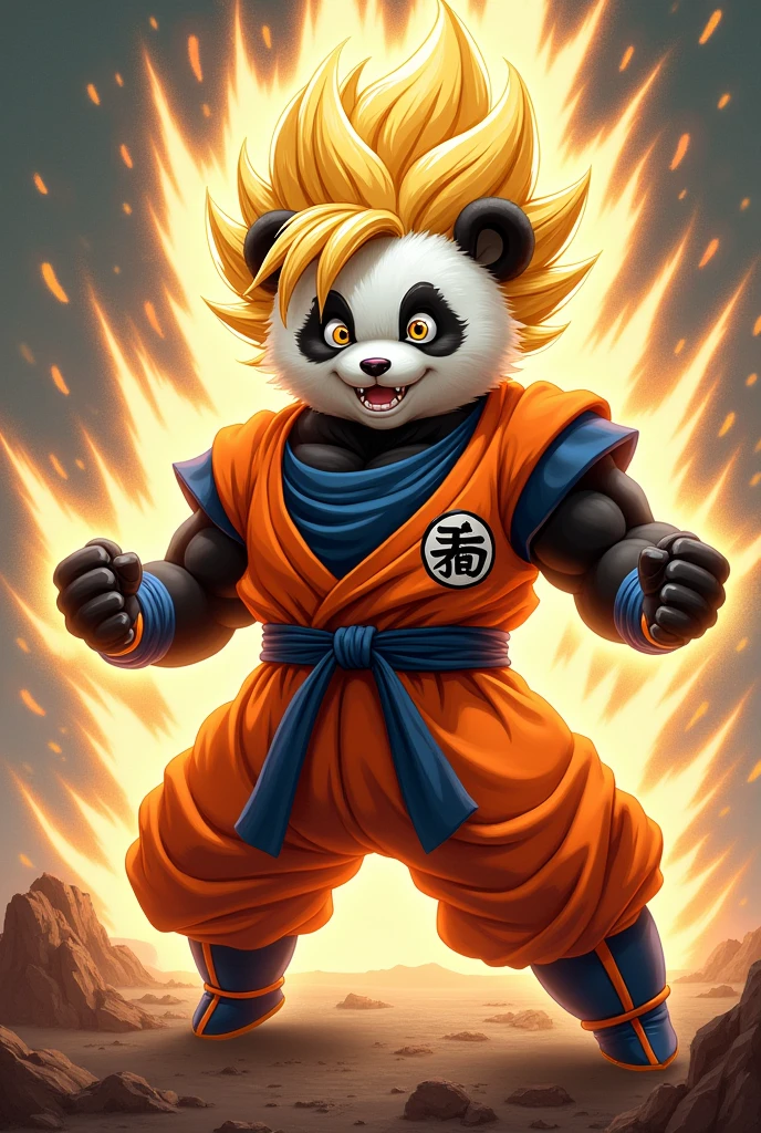 I want a fusion of a panda with Goku