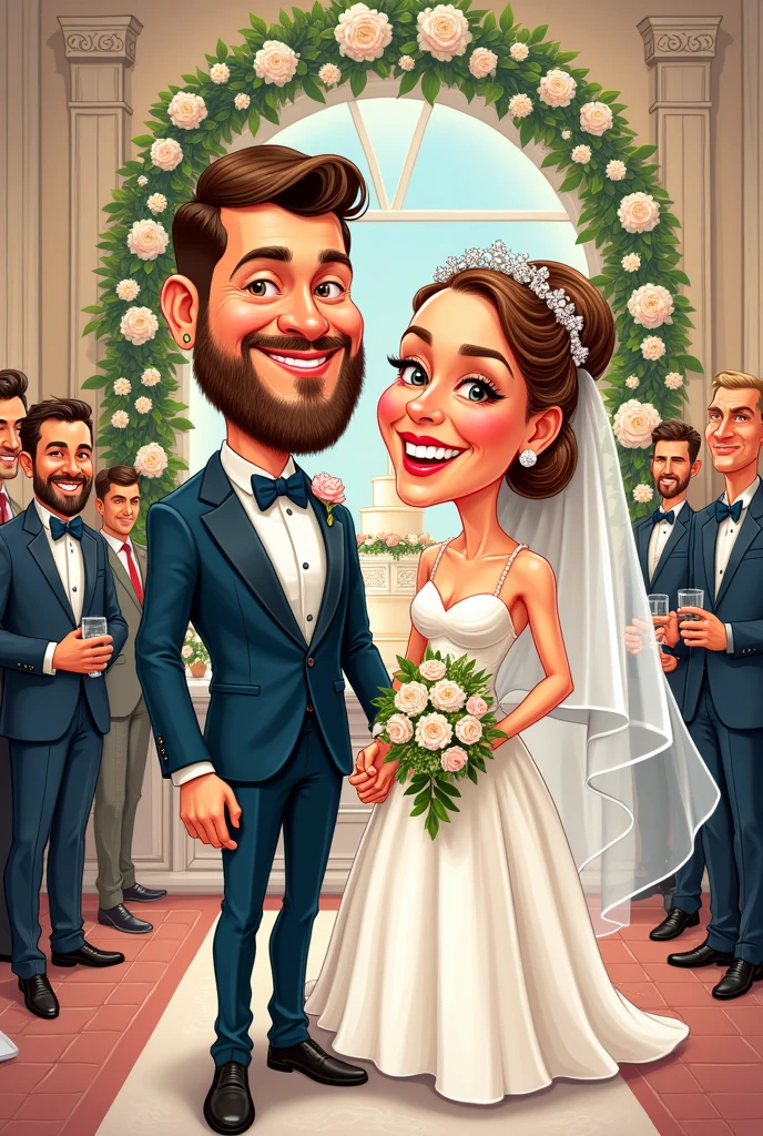 Wedding caricature photos