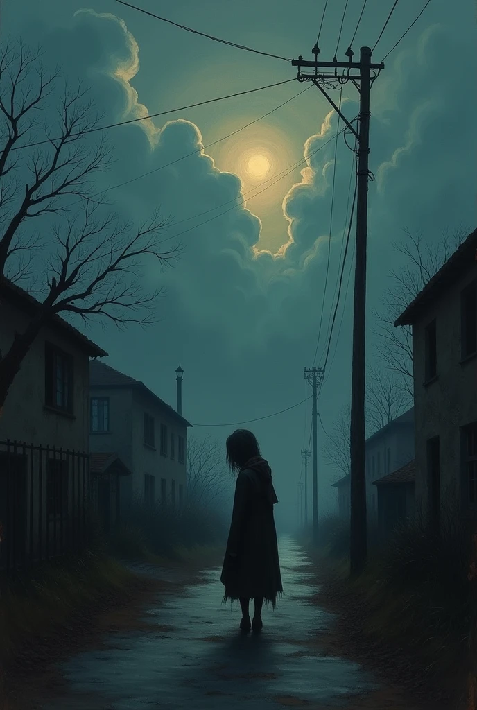 Nostalgic and depressive night with painting 