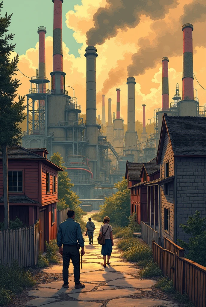 Create a comic strip about the first industrial revolution