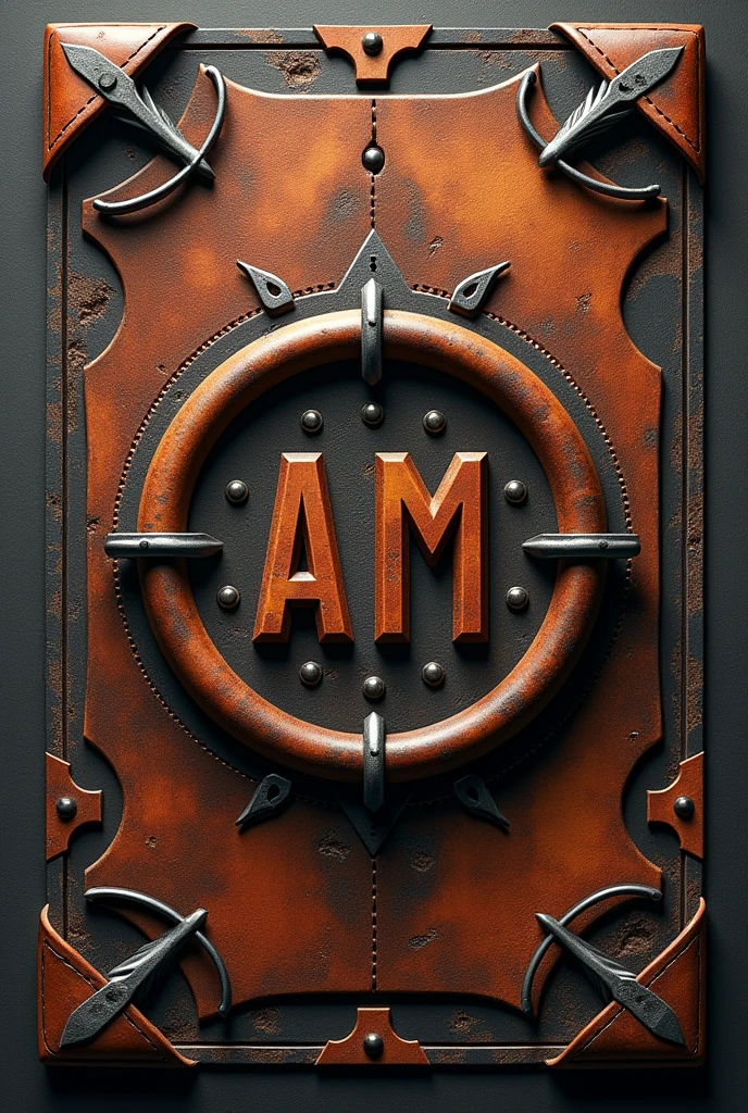 I want to create an image for a company specializing in leather working, wood working, 3d printing, and blacksmithing with the AM symbol
