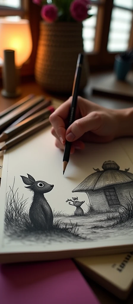 Convert this image to a pencil sketch style