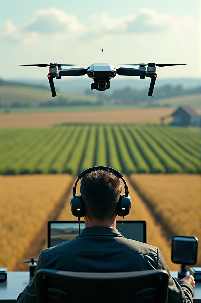 Mono piloting agricultural drone