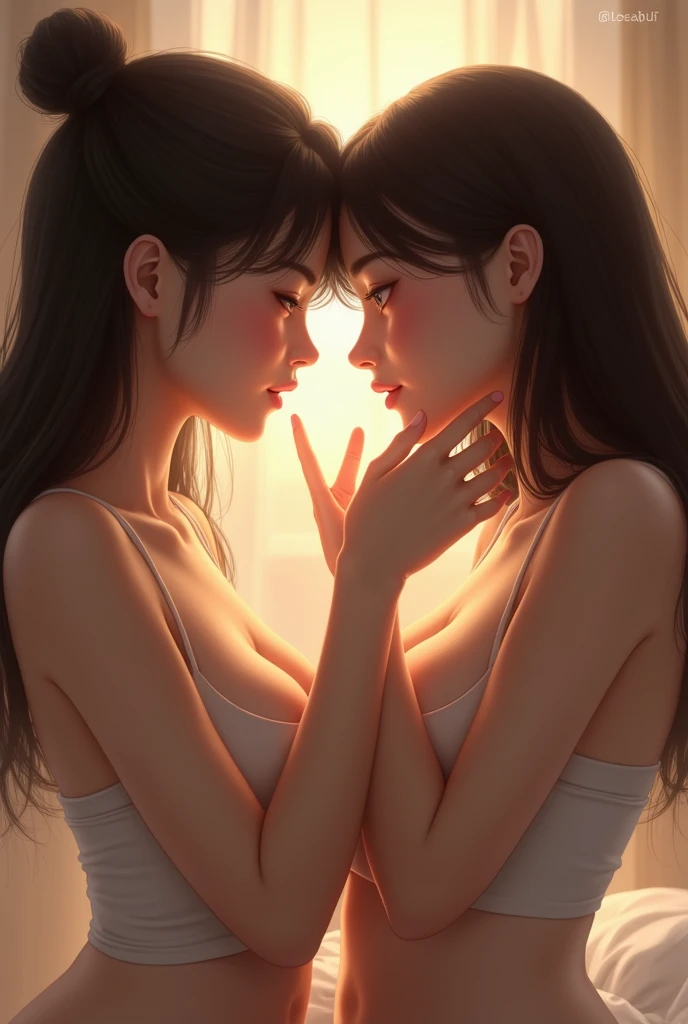 Korean women sleeveless armpit tickle