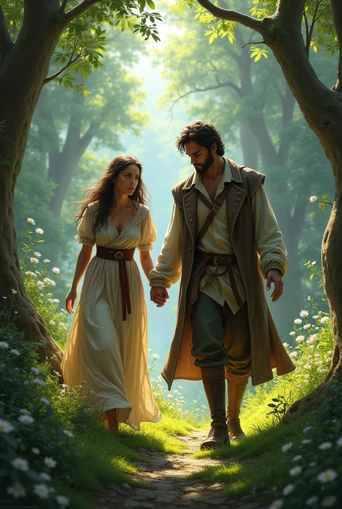A prince finds an injured princess who is running away from her castle.