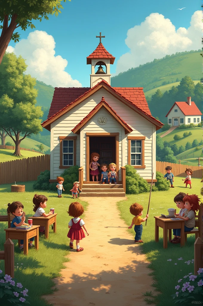 A village school and their children 