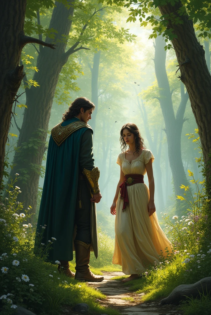 A prince finds an injured princess who is running away from her castle.