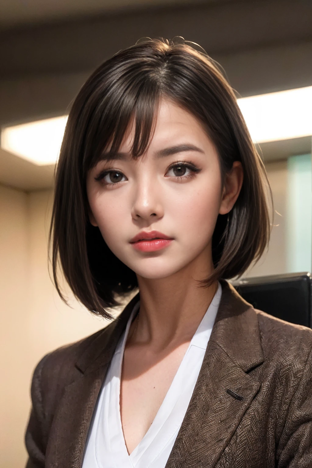 8k, RAW Portrait (Japanese women),masterpiece、Realistic:1.2、Realistic, Ultra-high resolution, Highest quality, Real Life Photos ,( in the evening :1.1),
((((1 female:1.5))))、(Cute Face:1.3)、Japanese women,((office lady))、((suit:1.6))、 Short Hairstyles,Slender body,In the company&#39;locker room、
、big, beautiful, fine grain, Black Hair,(Written boundary depth:1.3)、 ((Dark brown eyes:1.2))、(Realistic skin texture:1.3)、(Immersive atmosphere:1.2、Chiaroscuro:1.2) 、(Viewer:1.4)、((Embarrassed look:1.4))、((Red cheeks:1.3))、((From belowの天井:1.2))、(smile:0.7)、((she&#39;She&#39;s wearing tiny silk panties))、((Panty shot))、((A woman rolling up her skirt))、((From below:1.45))、((Crotch close-up:1.58))、((Photo highlighting panties))、the most beautiful woman in the world、((Spread your legs out to the side:1.4))、