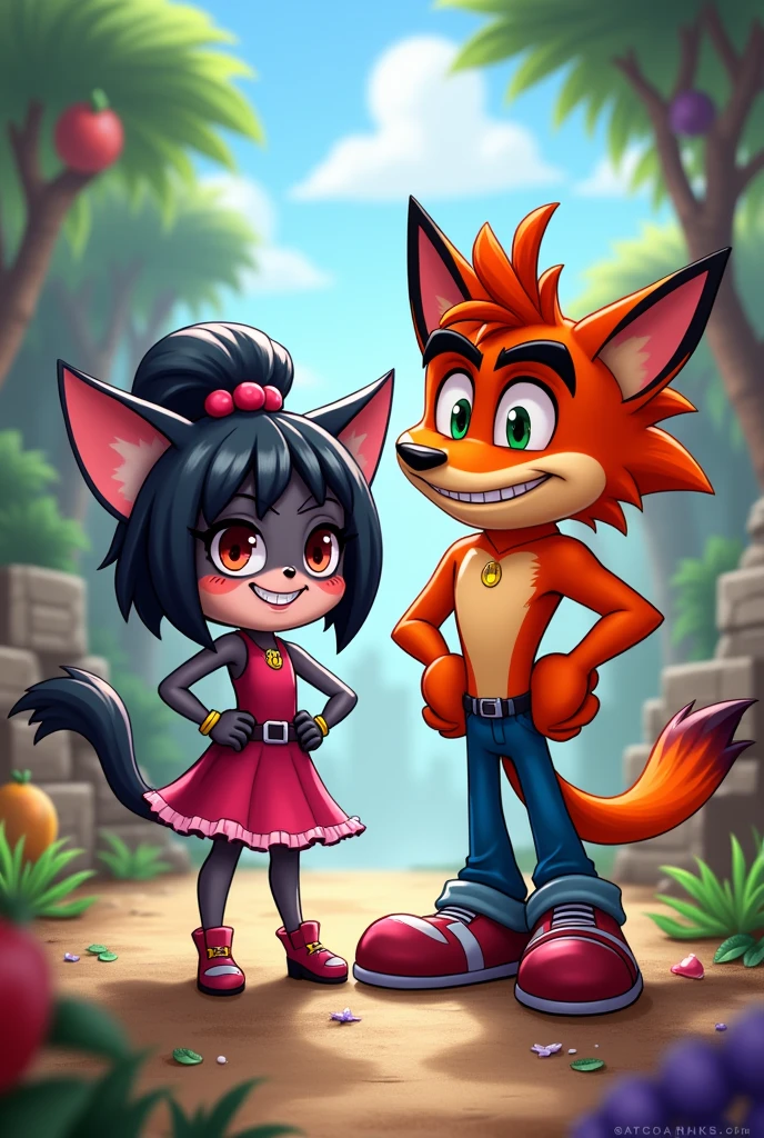 Sanrio's Kuromi and Crash Bandicoot