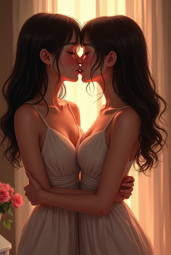 Mina and Chaeyoung kissing