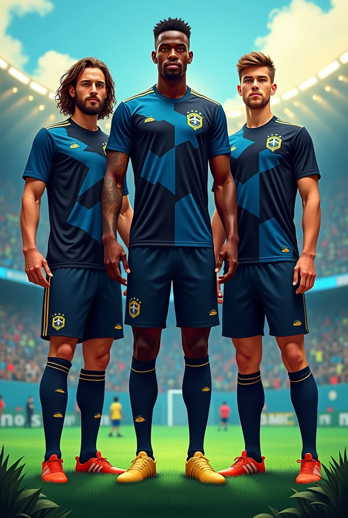 Brazil kit black and blue