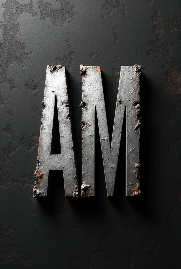 I want to create an image for a company specializing in leather working, wood working, 3d printing, and blacksmithing with the AM symbol black and white for the lettering