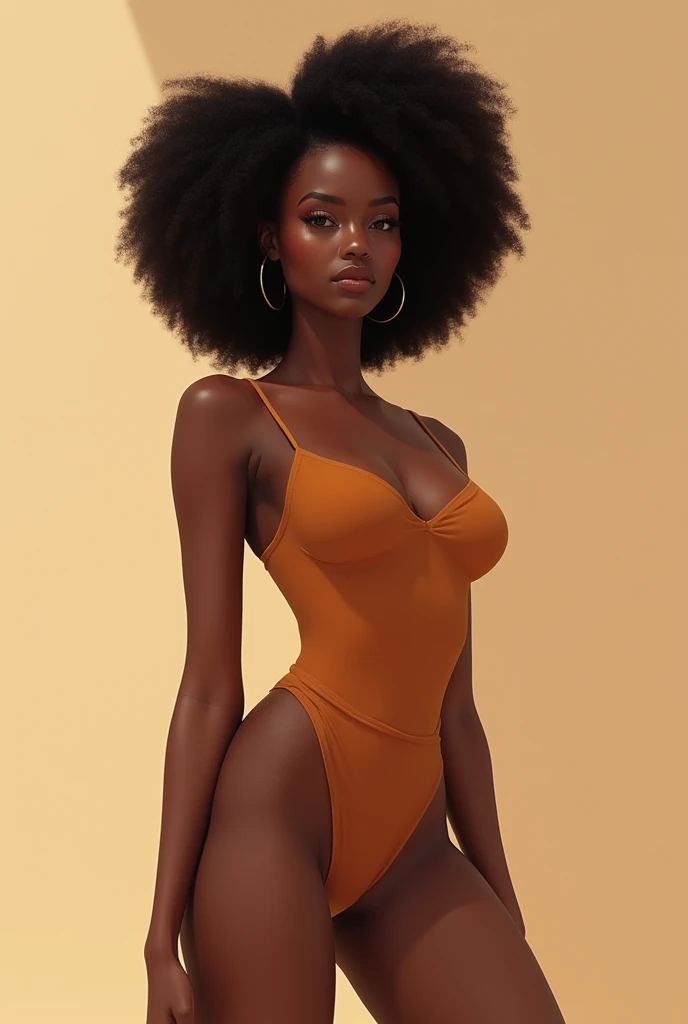 Fille noire nue