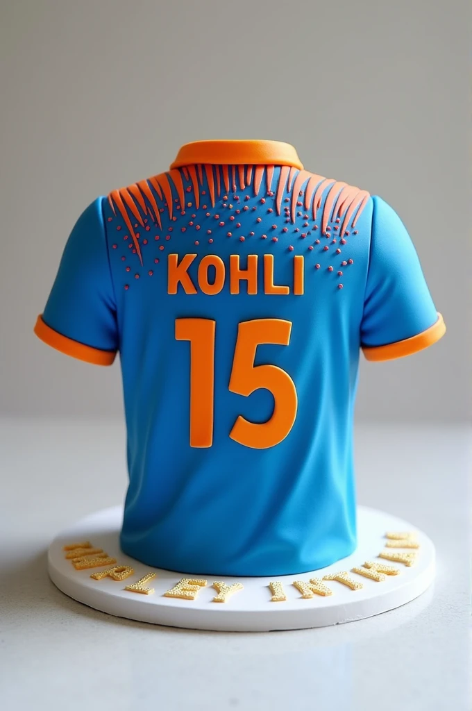 Simple virta kohli jersey theme bday cake 