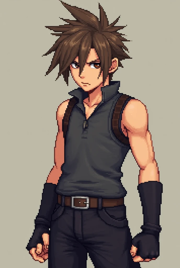 Thancred Waters from Final Fantasy in pixel art style