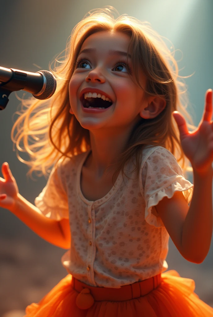 fille qui chante
